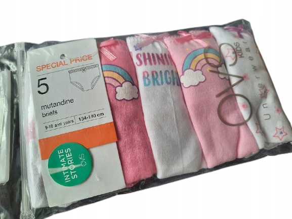 

Ovs Bielizna Dziewczęca Tęcza 5 Pack 92/98