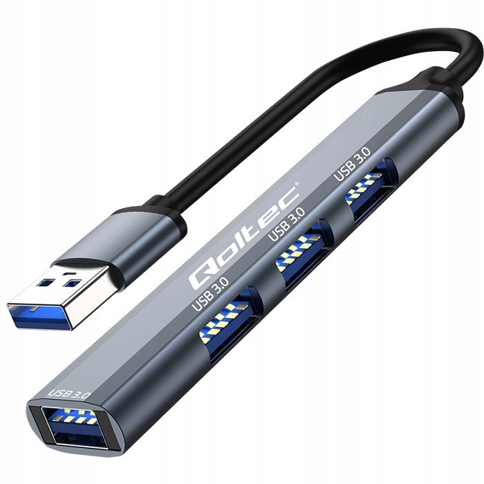 Qoltec Hub adapter Usb 3.0 4w1 4x Usb 3.0