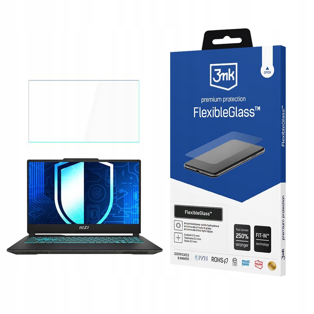 Hybridní Sklo pro Msi Cyborg A12 až 17" 3mk FlexibleGlass