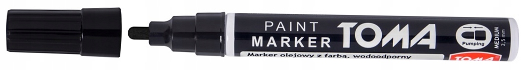 Marker olejowy końcowka 2,5 mm czarny Toma