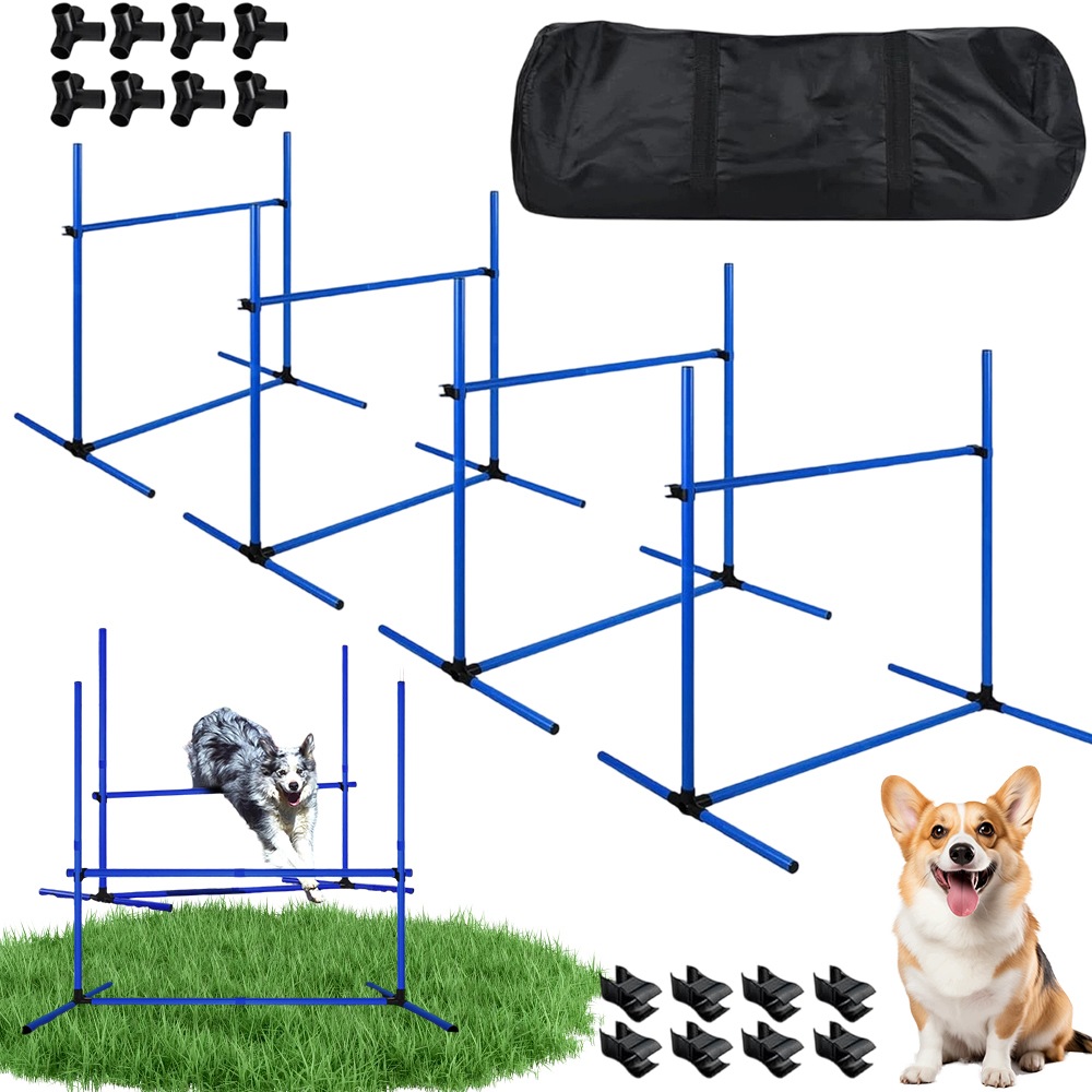 Tor Przeszkód Dla Psa Agility Do Szkolenia Treningu Tresury Zestaw 104X70CM