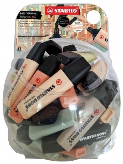 Zvýrazňovač pro značení Barevný Komplet 60 Kusů V Pouzdru Stabilo