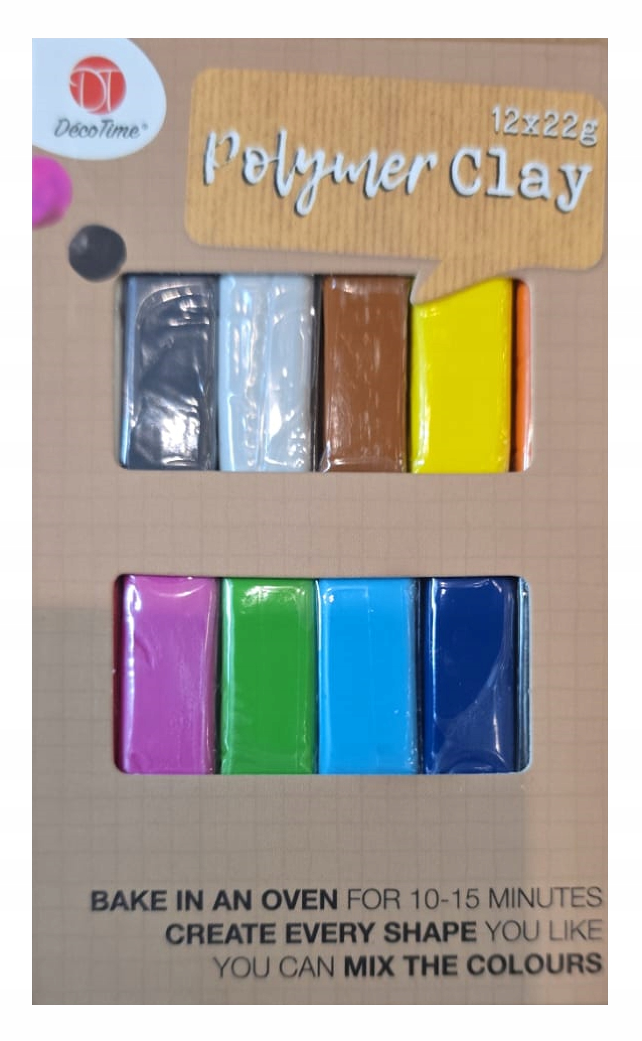 Polymerová hlína Modelína pečicí hmota DecoTime 12x22g