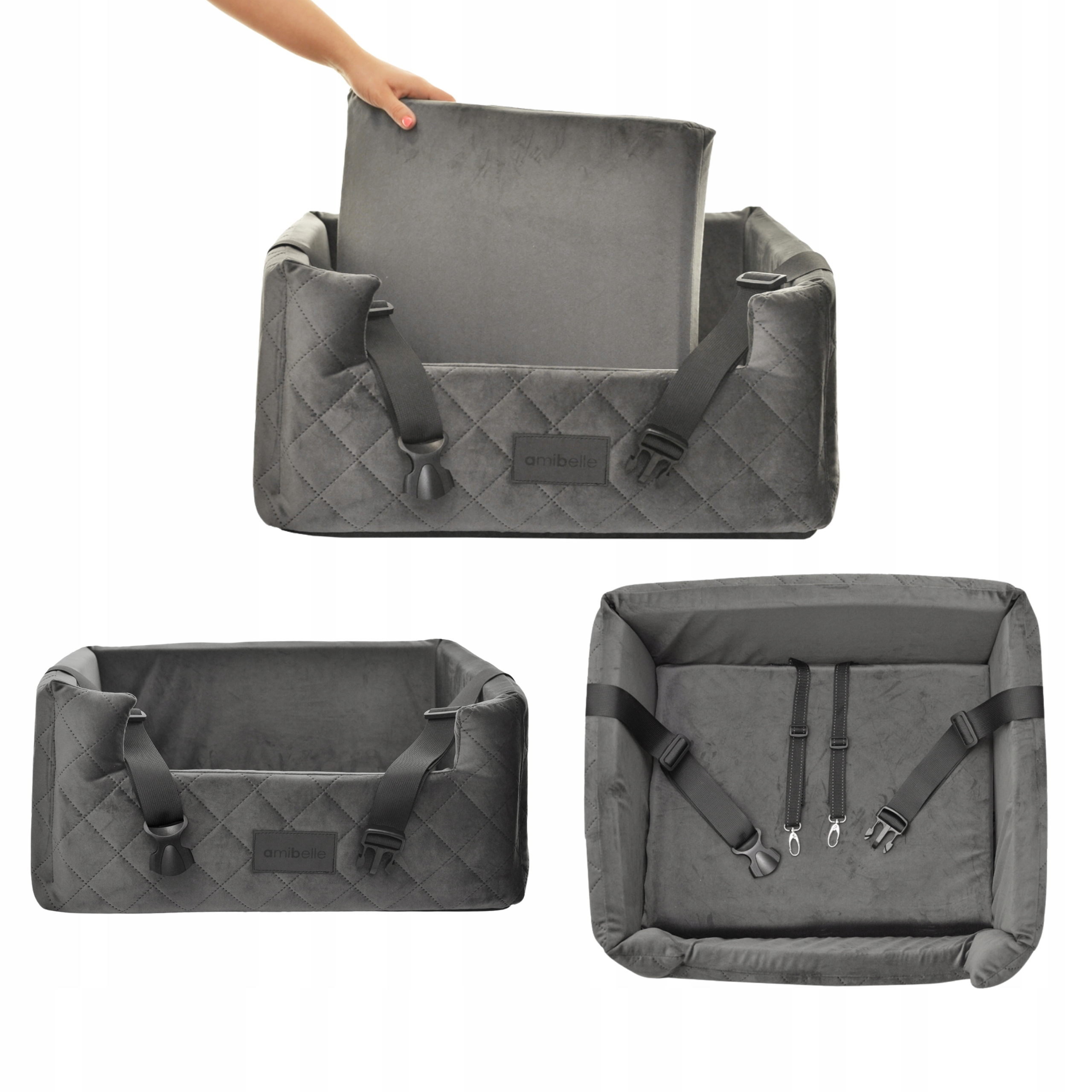 Autosedačka pro psa kočku Přepravka Pelíšek Na sedadlo