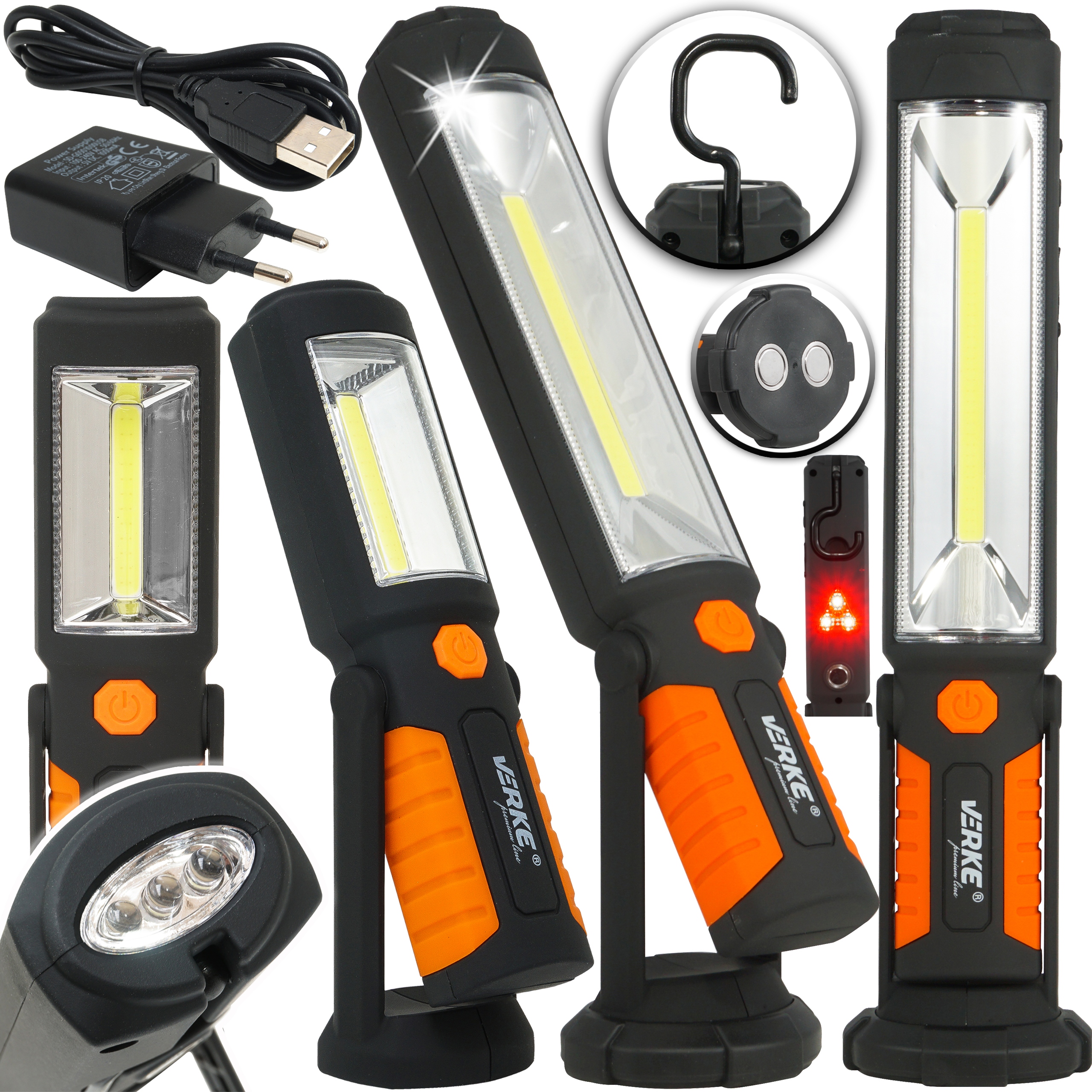 2x LAMPA WARSZTATOWA LATARKA LAMPKA GARAZOWA LED