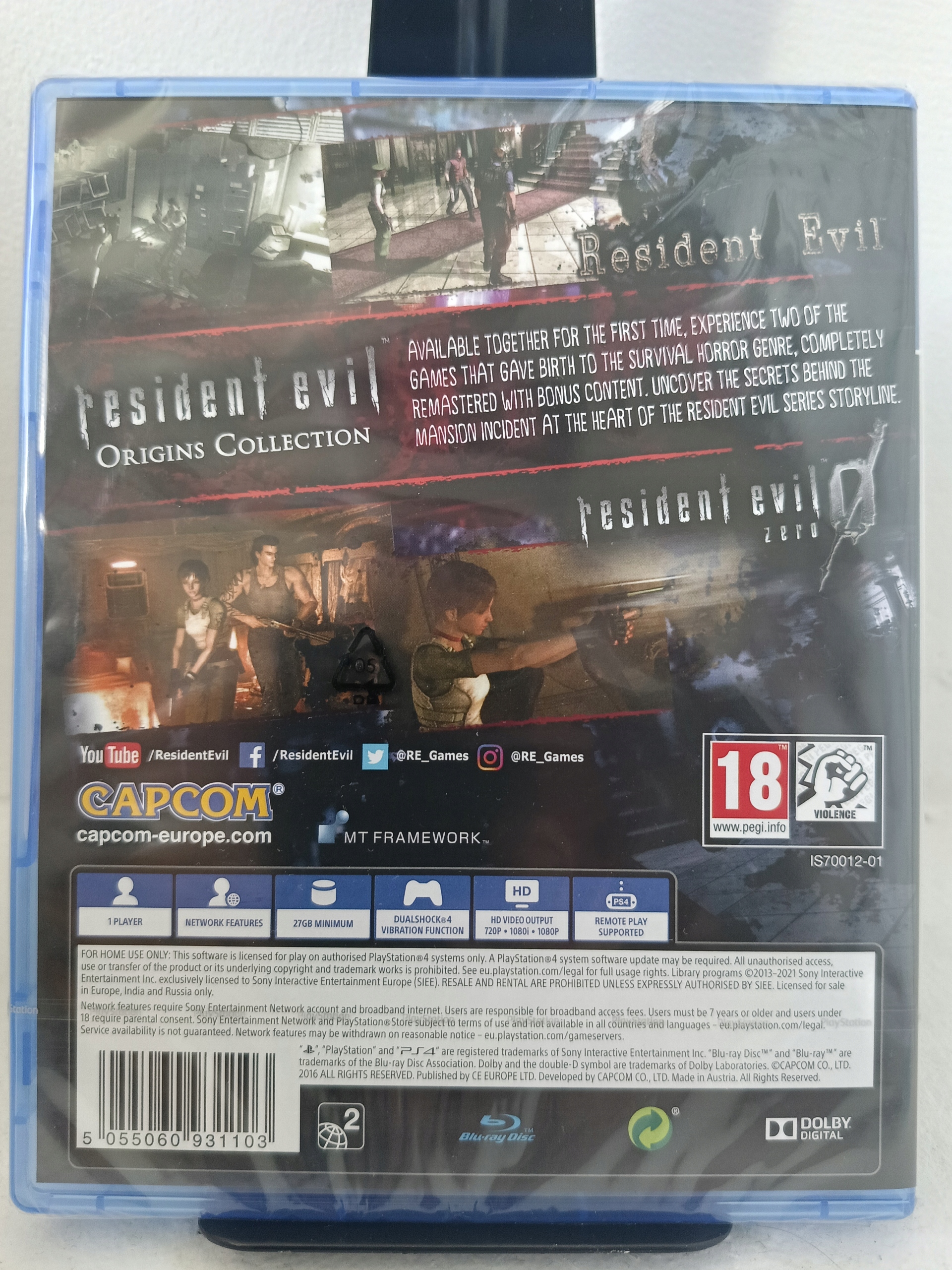 KOLEKCE-RESIDENT-EVIL-ORIGINS-NOVY-STIT-PS4-EAN-GTIN-5055060931103