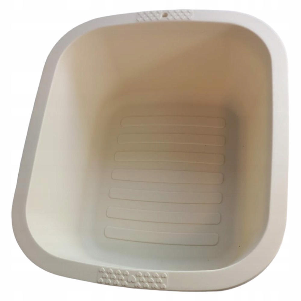 Miska prostokątna 17 l biały beżowy plastikowa miednica Kształt prostokątny