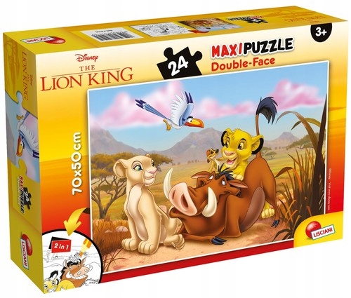 

Puzzle dwustronne maxi Król Lew 24