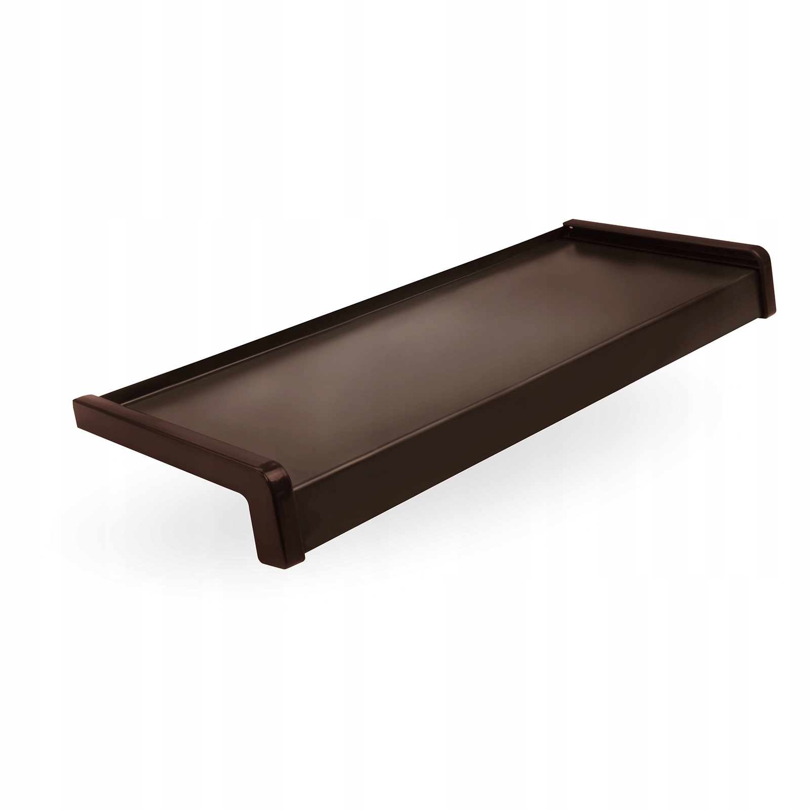 Vnější parapet Alu z hliníku, Pvc krytky, šířka 30 cm, délka 80 cm, barva Hnědá