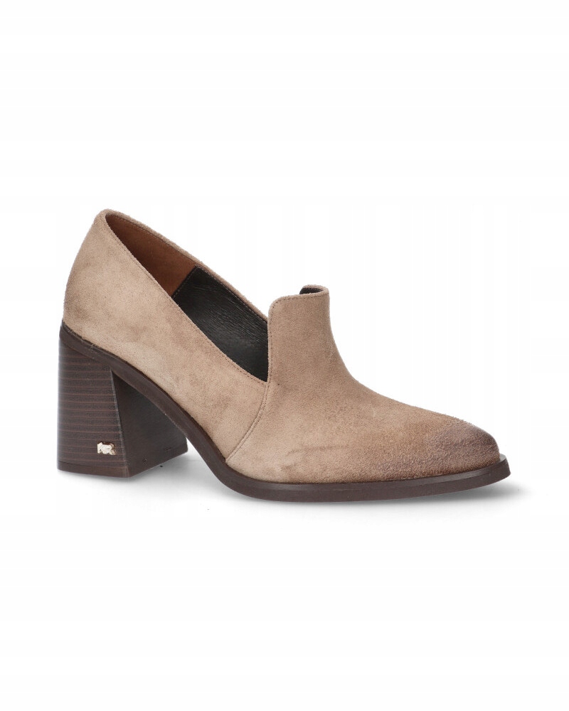 Ebano velurové polobotky dámské kotníkové boty na stabilním podpatku Karino 41