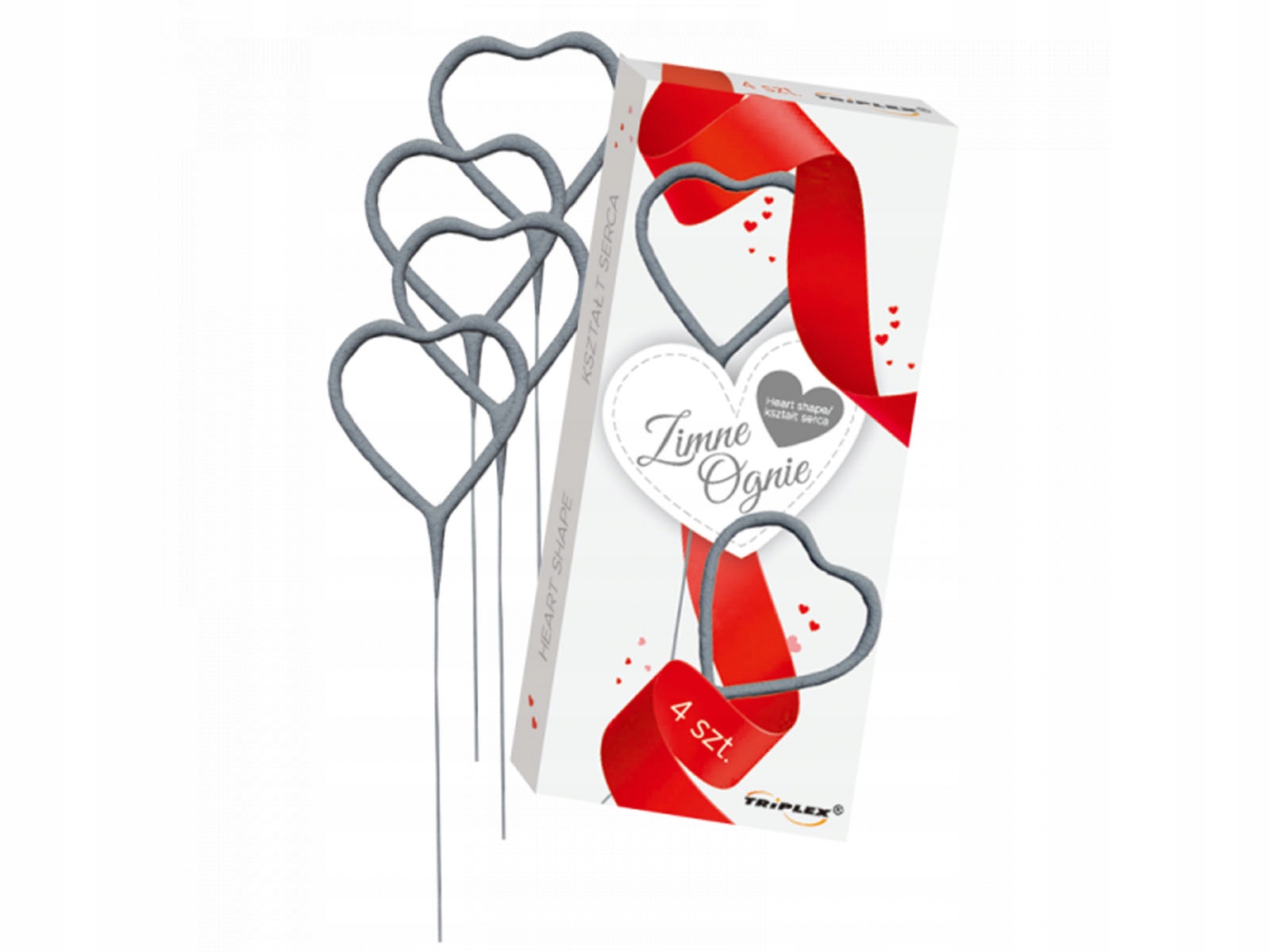 

Zimne ognie sztuczny ogień Serce Walentynki 4 szt.