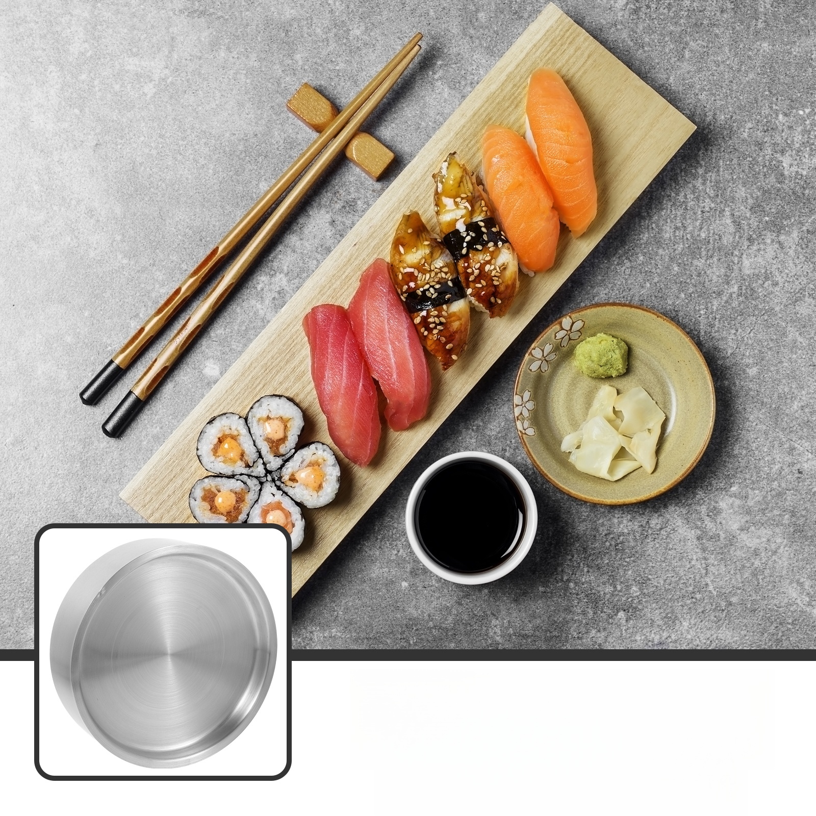 TALERZ SASHIMI JAPOŃSKIE SUSHI ZE STALI NIERDZEWNEJ Kod producenta CA571D3