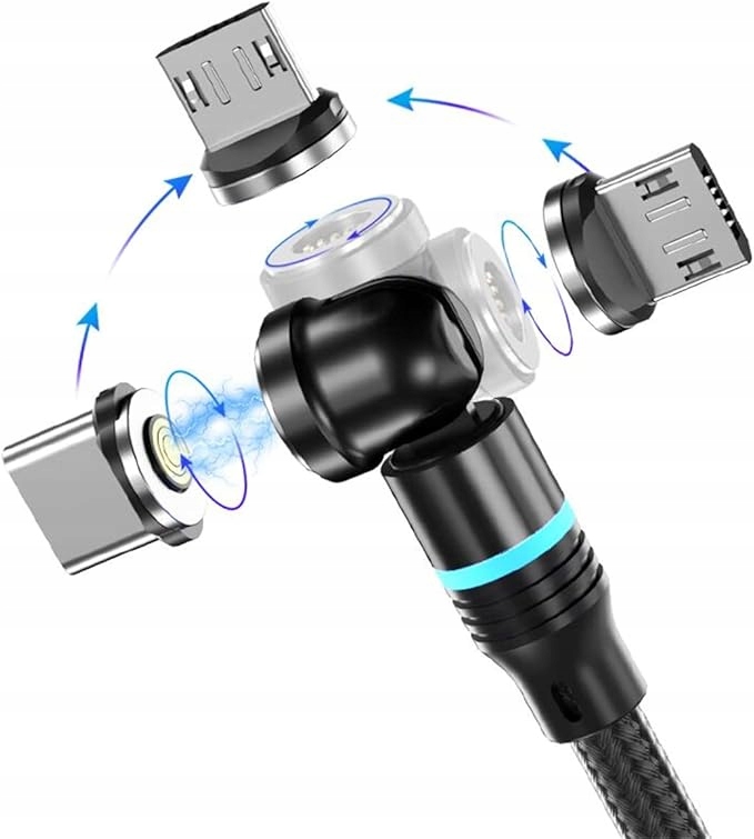 Magnetyczny Kabel Ładujący 3A Szybkie Ładowanie I Synchronizacja Danych 2M