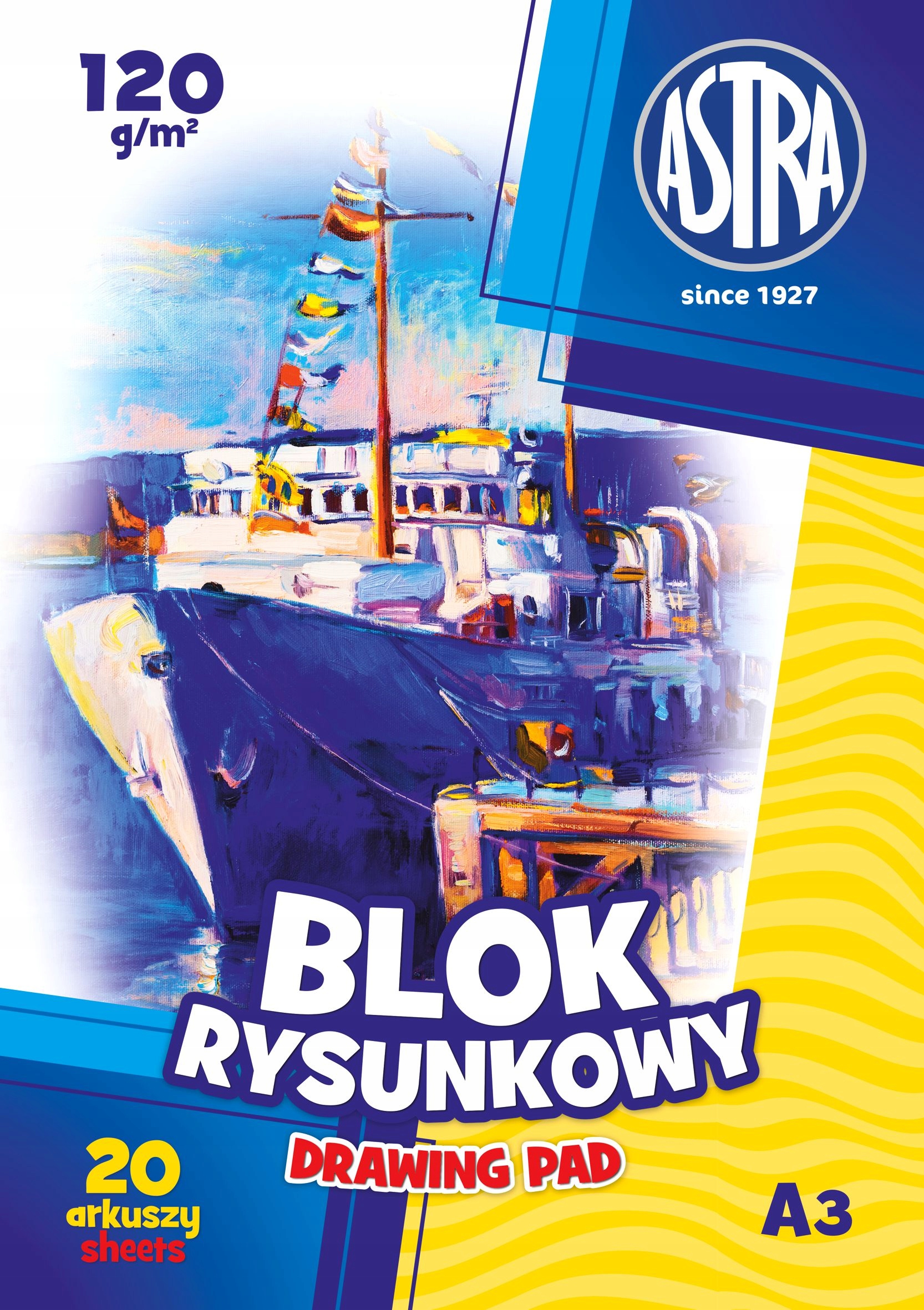 

Blok Rysunkowy A3 120g Astra Biały Szkolny