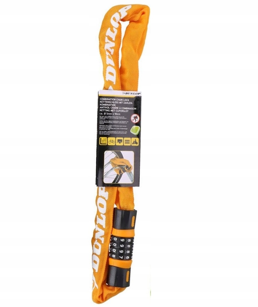 

Dunlop Zapięcie do roweru Łańcuch hartowany Szyfr