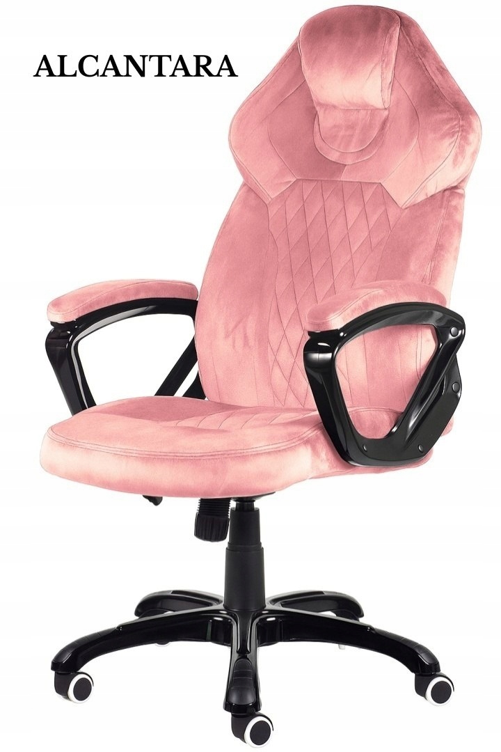 Otočné křeslo k psacímu stolu Spider Pink Alcantara Prototype