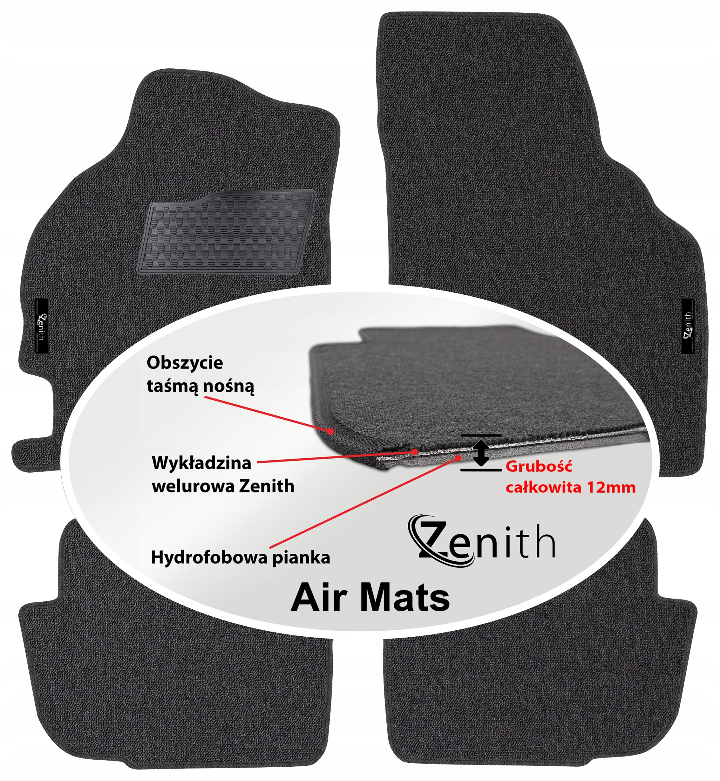 Mitsubishi Eclipse III 1999-2003 Velúrové koberčeky do auta Zenith Air Mats