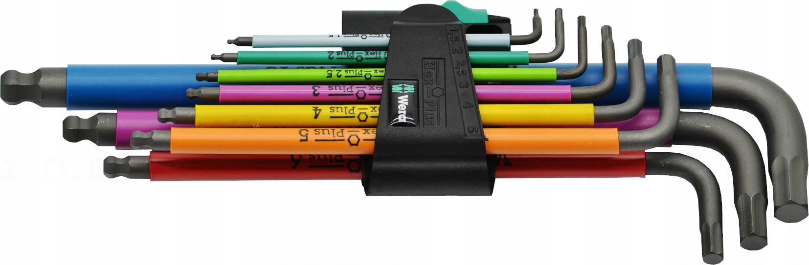 ZESTAW KLUCZE IMBUSOWE IMBUSY Z KULKĄ 1,5-10MM HEX-PLUS WERA MULTICOLOUR Kod producenta 950/9 HEXPLUS MULTICOLOUR