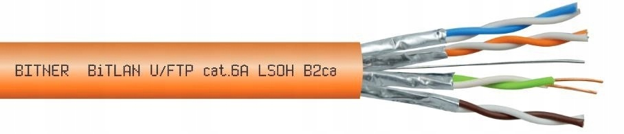Przewód BiTLAN U/ftp 4x2x23AWG kat.6A Lsoh 100m