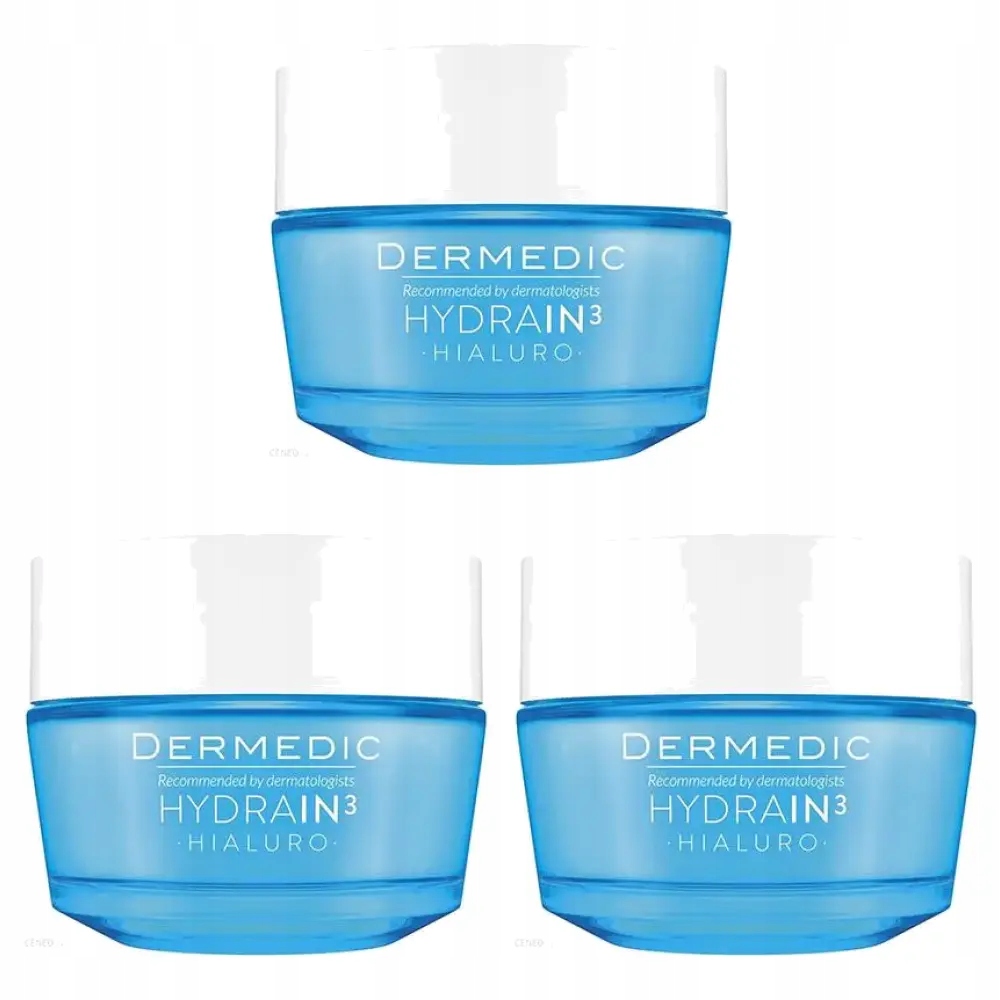 3x Dermedic Hydrain 3 Hialuro Krem dogłębnie nawilżający, 50 ml