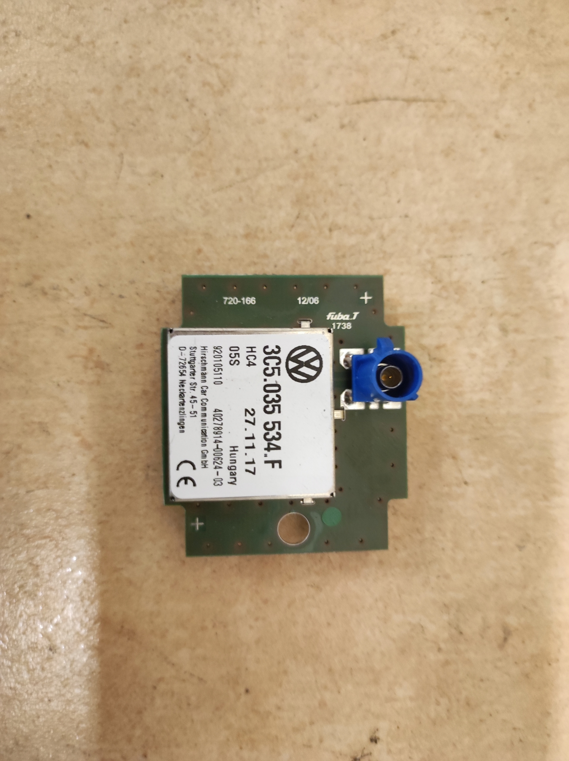 3C5035534F - Модуль антенны GPS Leon 3 III lift Cupra