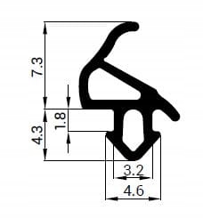 Uszczelka do okien PVC S-1559B ALUPLAST Szara Kod producenta S-1559A