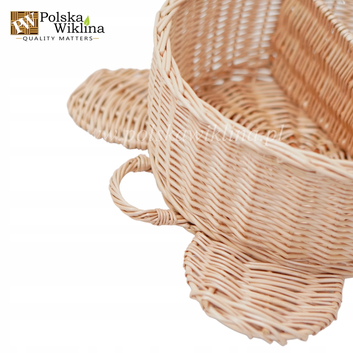 PÓŁKA WIKLINOWA MIŚ ŚCIENNA KOSZYK NATURALNY Materiał inny