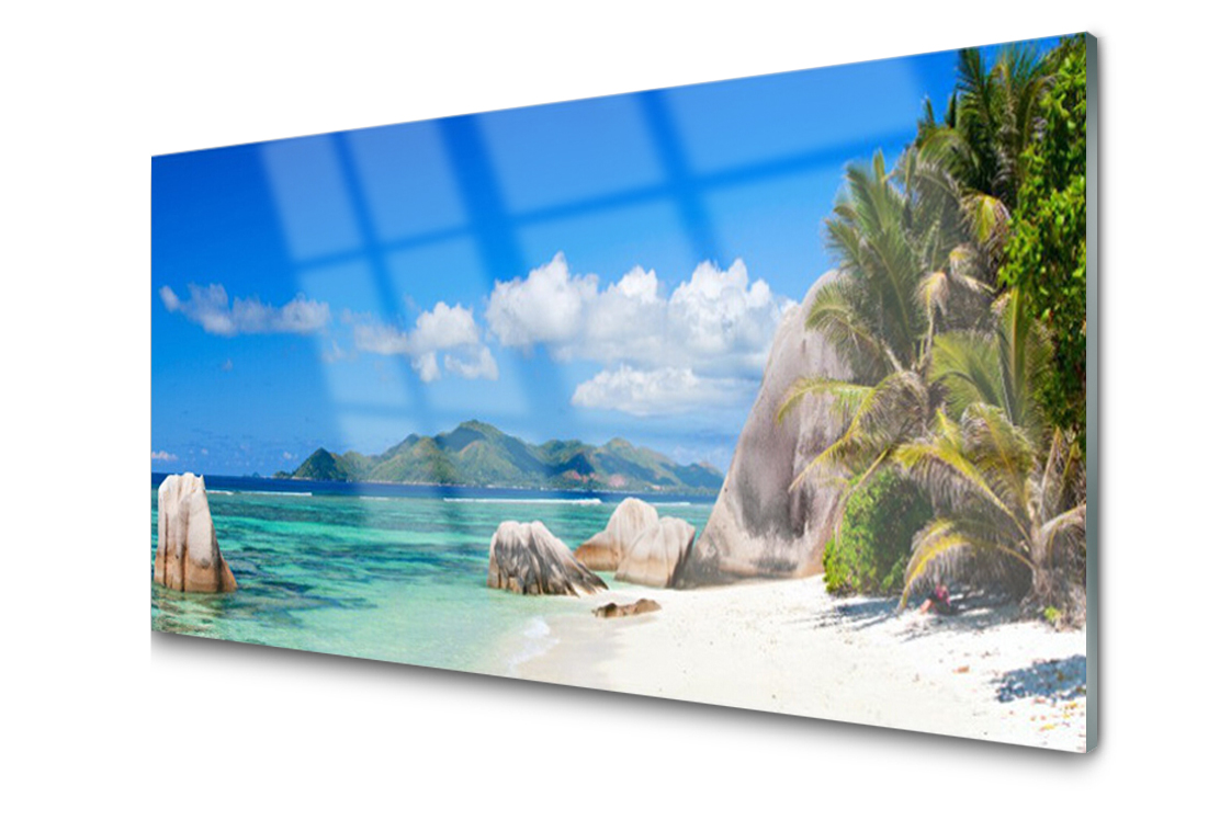 

Panel szklany dekor Ocean Plaża 120x60 + Klej