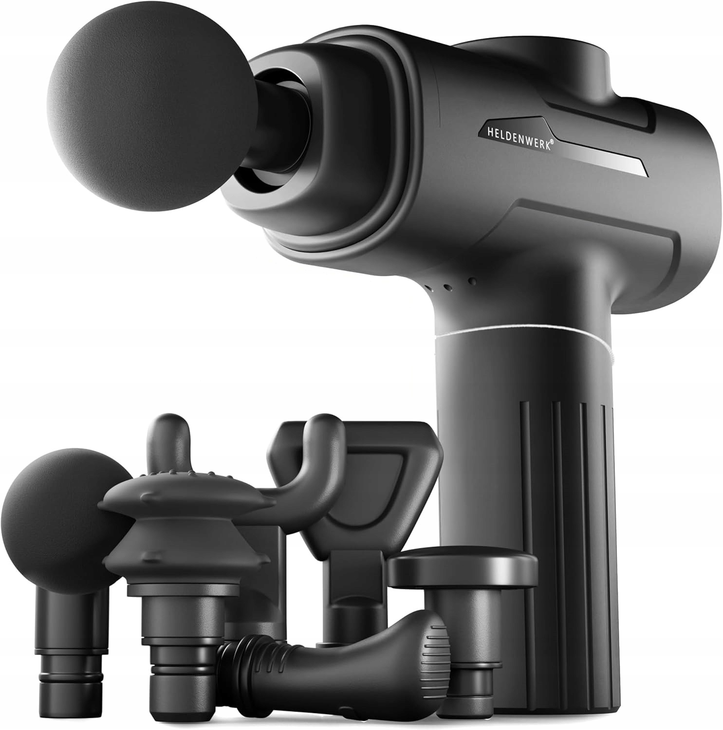 HELDENWERK Pistolet Do Masażu 6 Główki 3200 U/min USB-C Czarny — miniatura 8