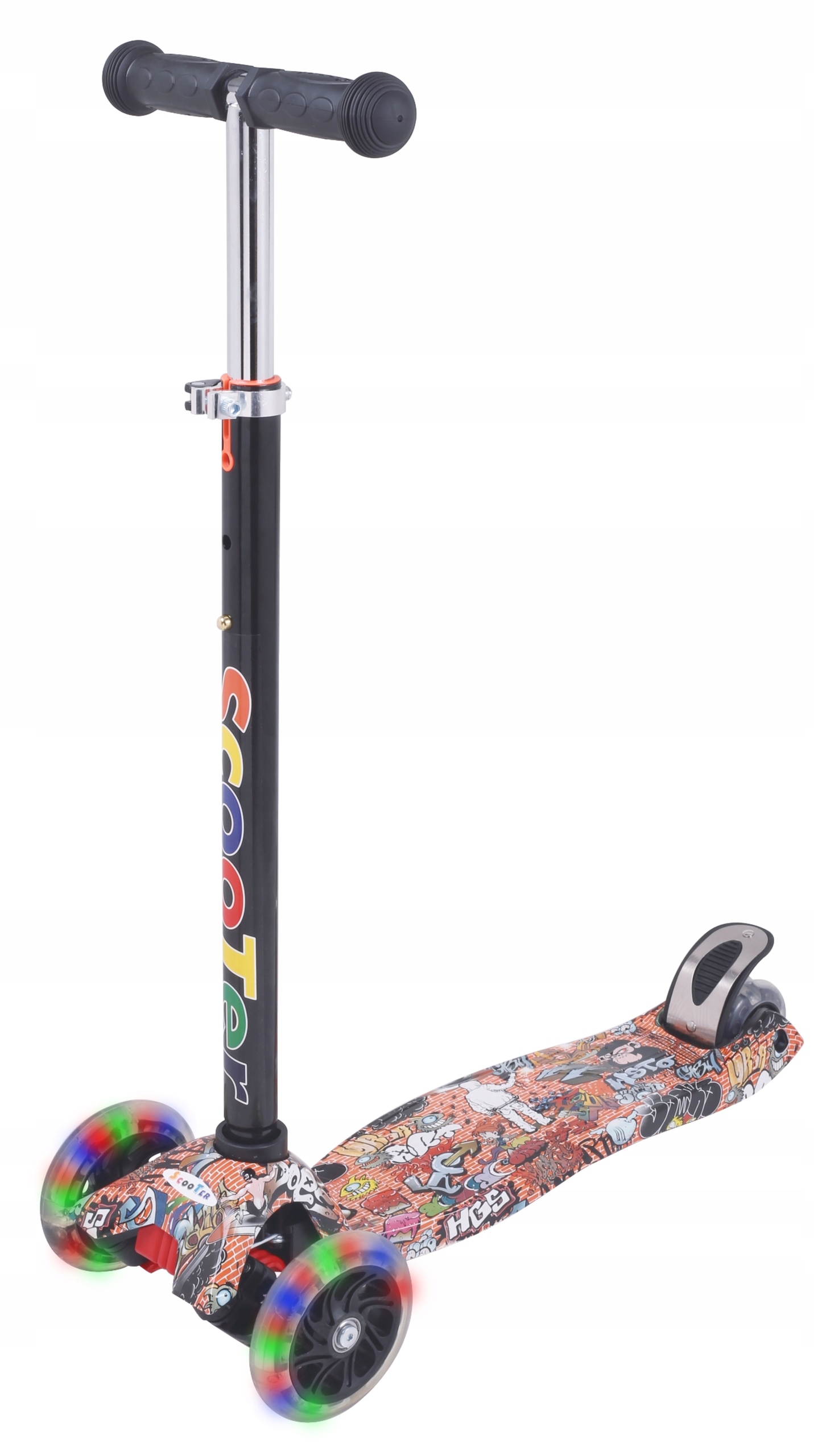 HULAJNOGA BALANSOWA CZTEROKOŁOWA KOŁA LED GRAFITTI