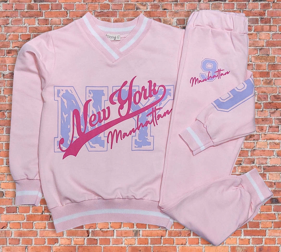 KOMPLET Dresowy Z NAPISEM Bluza w Serek 122 Marka Inna marka