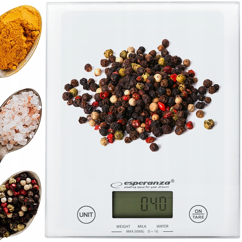 ELEKTRONICZNA WAGA KUCHENNA PRECYZYJNA LCD DOTYKOWA PŁASKA ESPERANZA Model Lemon