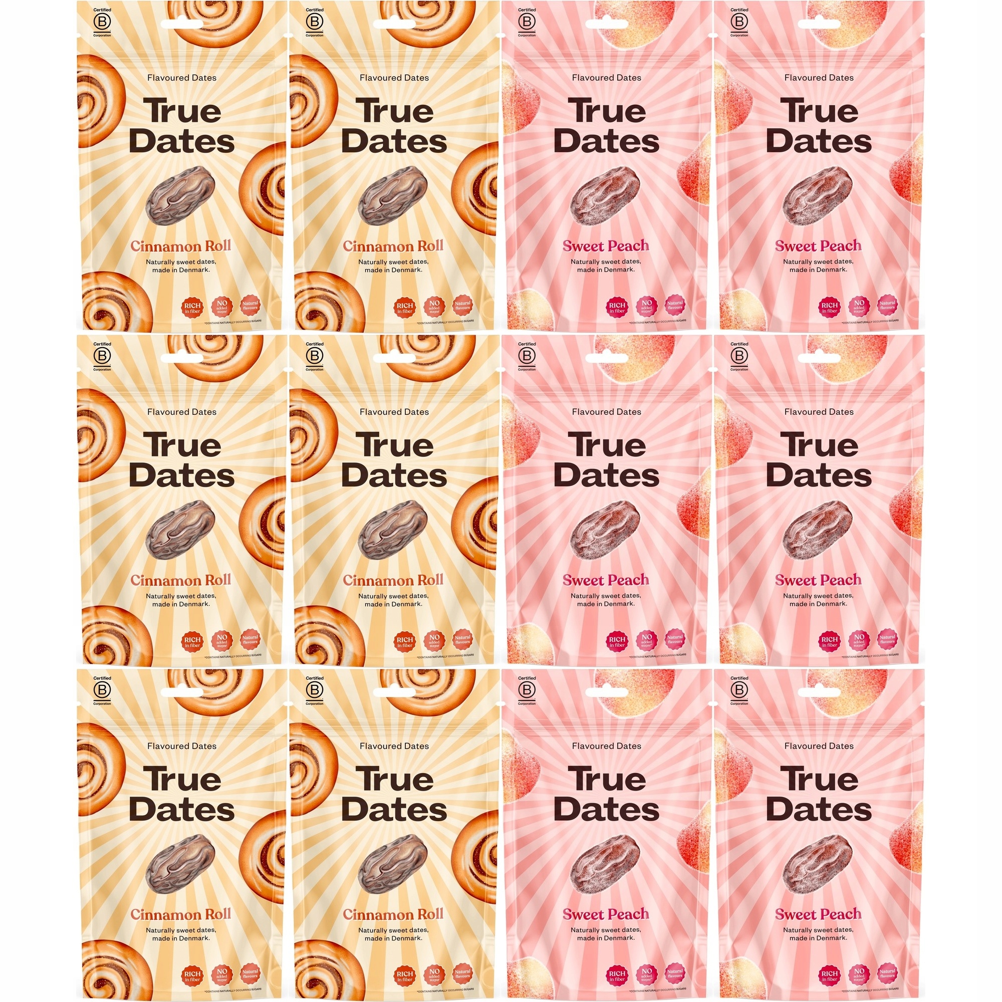 Zestaw słodkich daktyli True Dates MIX smaków 12 szt.