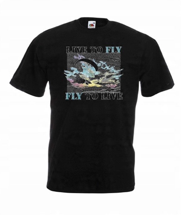 

L Koszulka Męska Lotnia Paralotnia Born To Fly