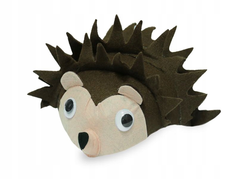 CZAPKA JEŻYKA STRÓJ JEŻ PRZEBRANIE ZWIERZĄTKA LEŚNE BAL PRZEBIERAŃCÓW BRĄZ