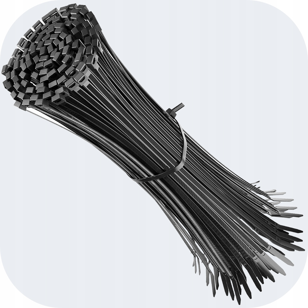 CZARNE TRYTKI OPASKI ZACISKOWE TRYTYTKI OPASKA PLASTIKOWA KABLOWA 2.5x100mm Materiał nylon