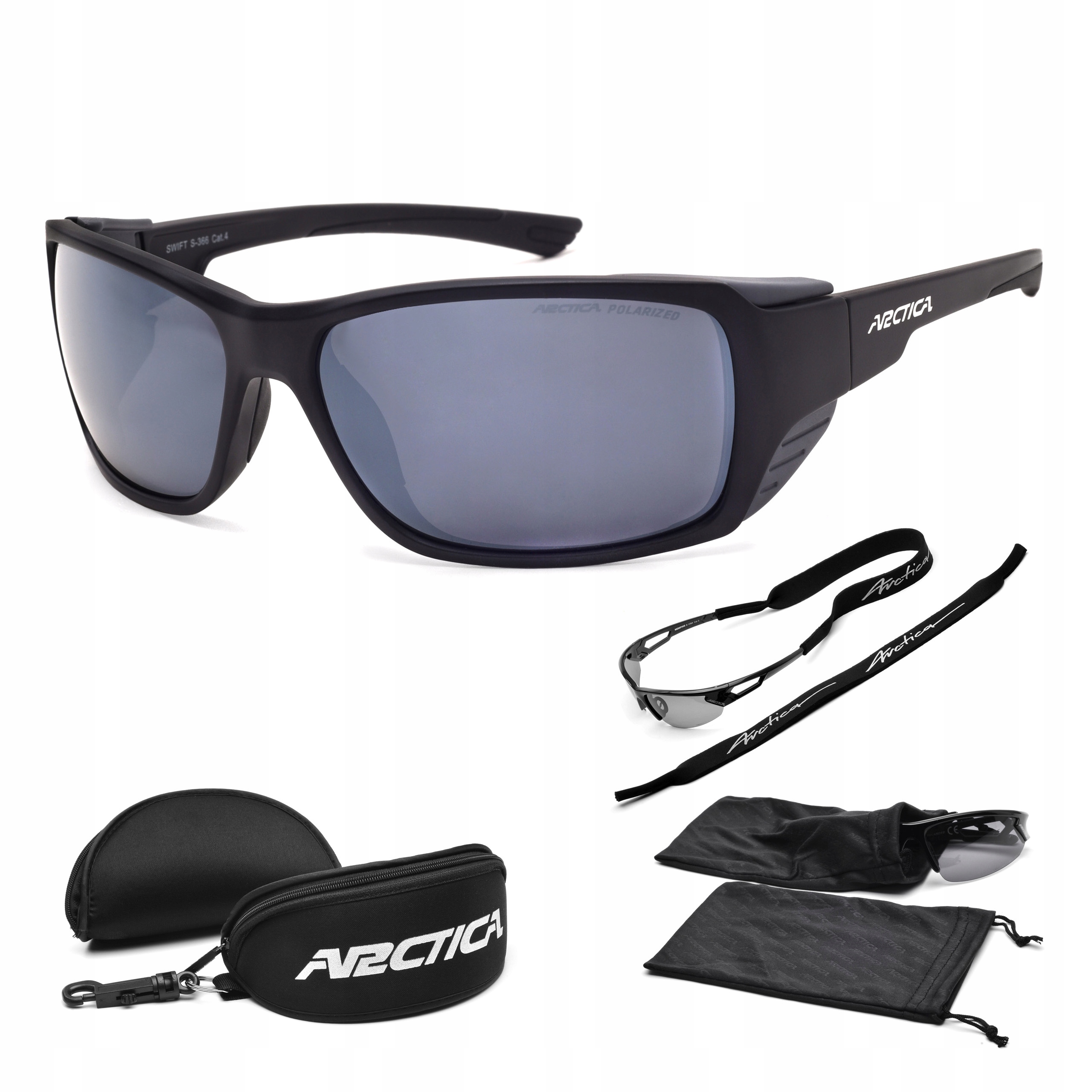 Arctica S-366 Okulary Polaryzacyjne KAT.4 S4 UV400 Górskie Trekking Osłony