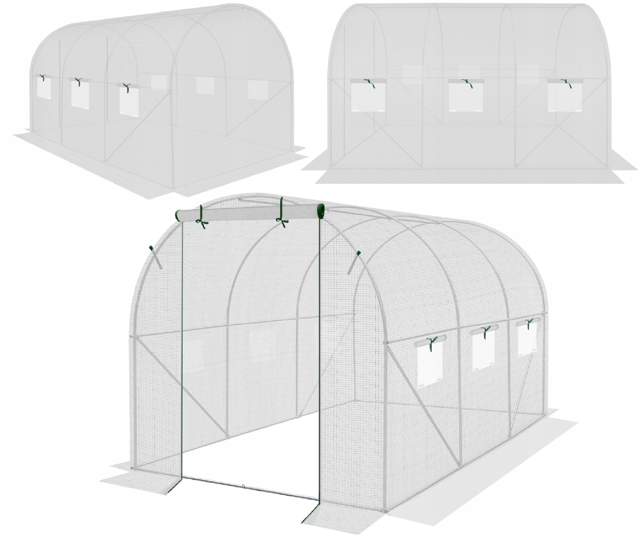 TUNEL FOLIOWY OGRODOWY SZKLARNIA NA POMIDORY WARZYWA 2x3m FOLIA 6m2