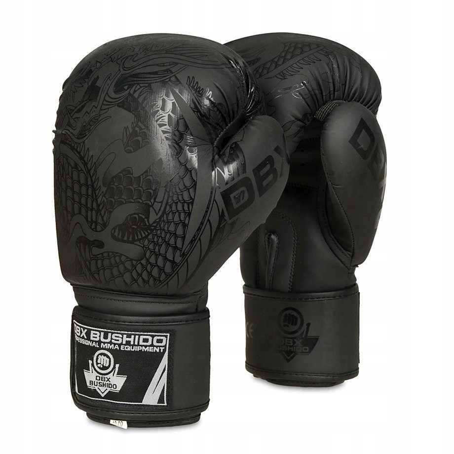 

Rękawice bokserskie czarne Bushido Black Dragon