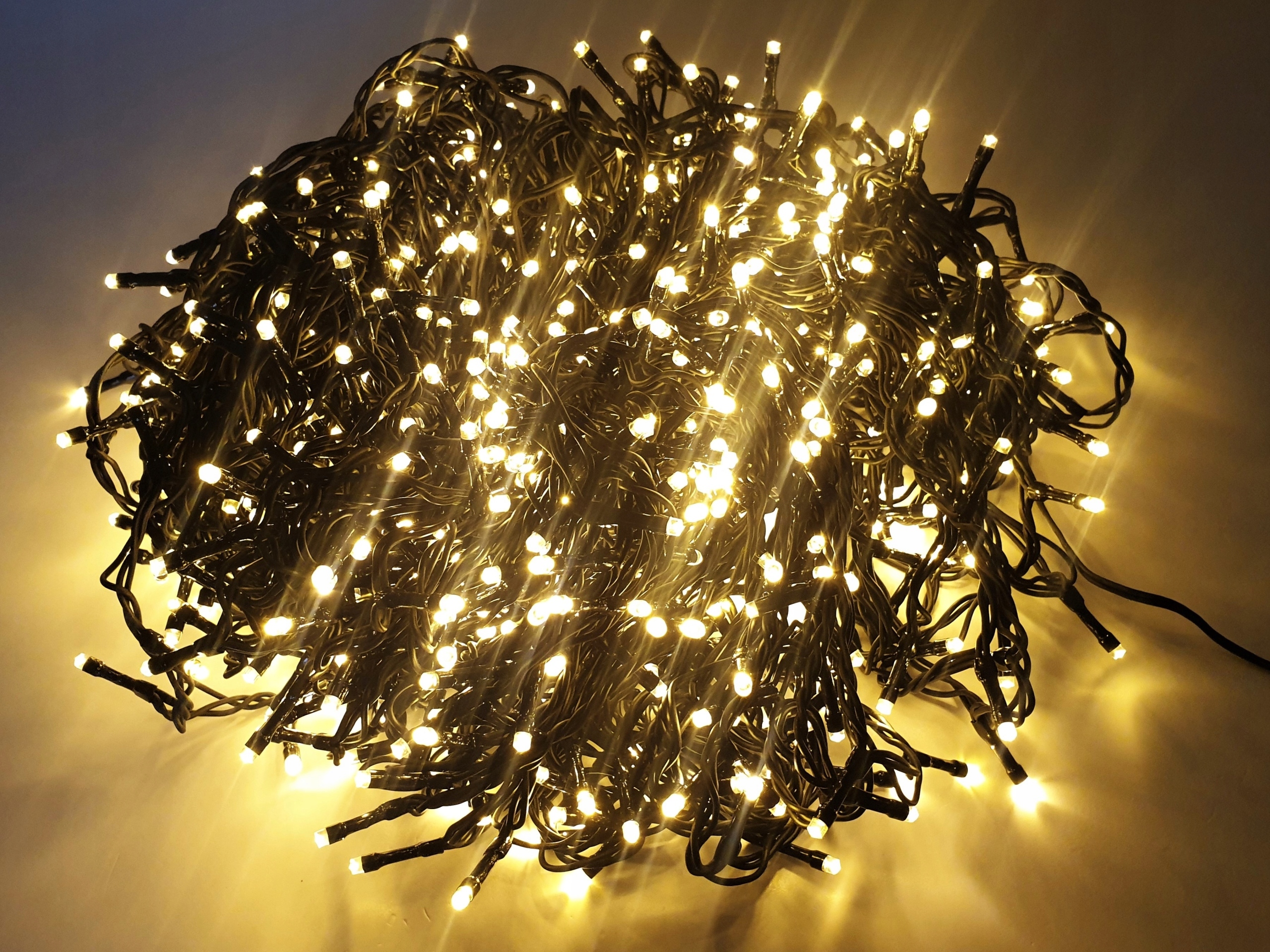 LAMPKI CHOINKOWE 1000 LED ATEST 51,5M BIAŁE CIEPŁY BIAŁY PROGRAMY CHOINKA Zastosowanie na zewnątrz