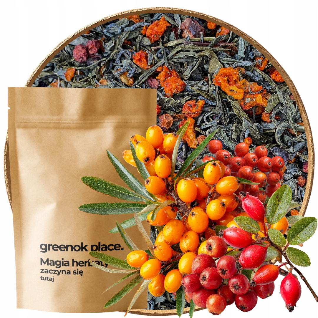 Levně Čaj Zelený Lesní Nálev 1000g rakytník jeřabina ovocná imunita