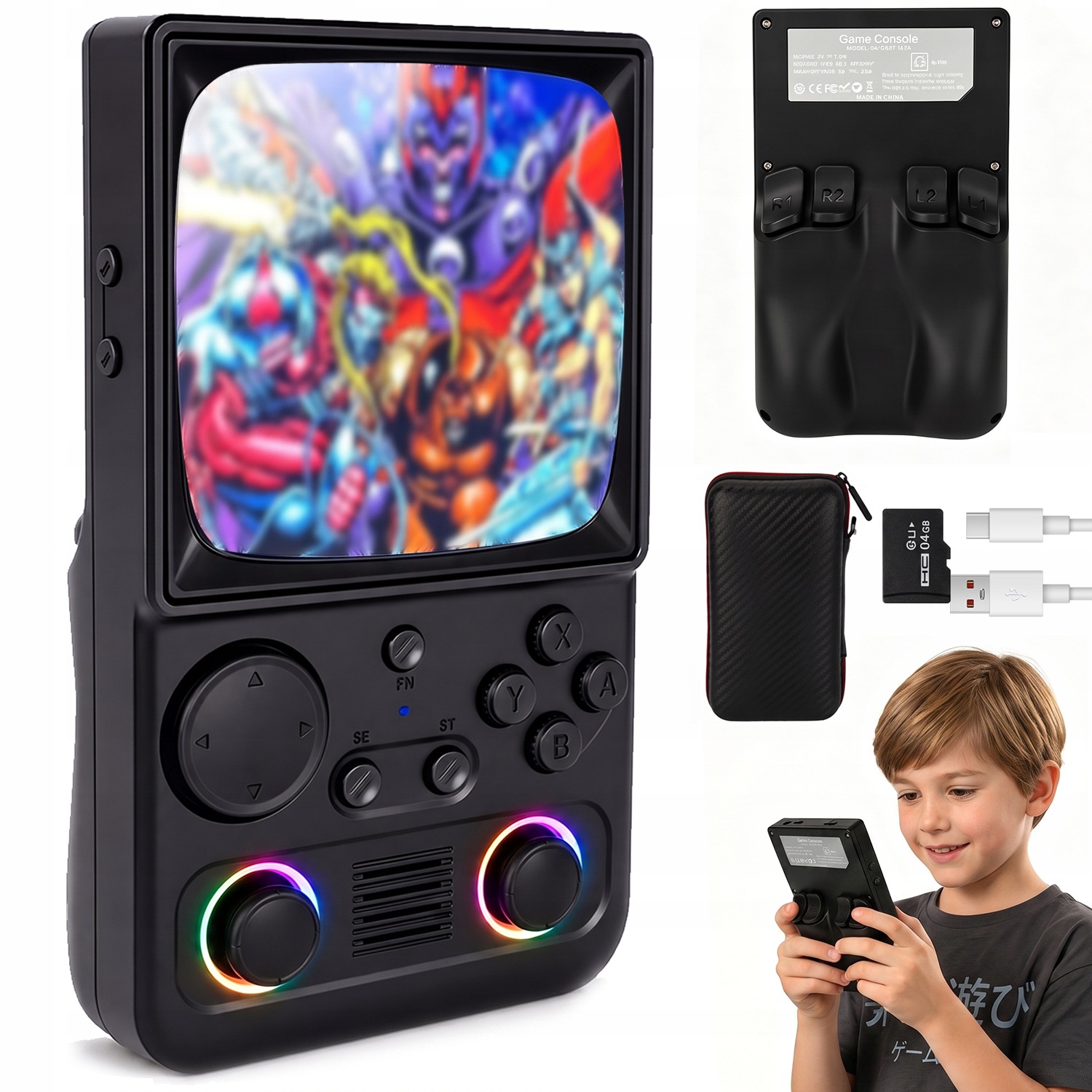 Konsola Retro Z Ekranem Ips 4 Cala Do Klasycznych Gier 8H Czas Pracy