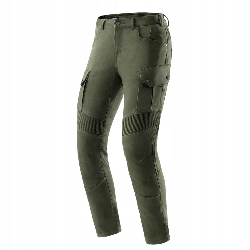 Motocyklové Džínsy Rebelhorn Faster Olive Green (36/34)
