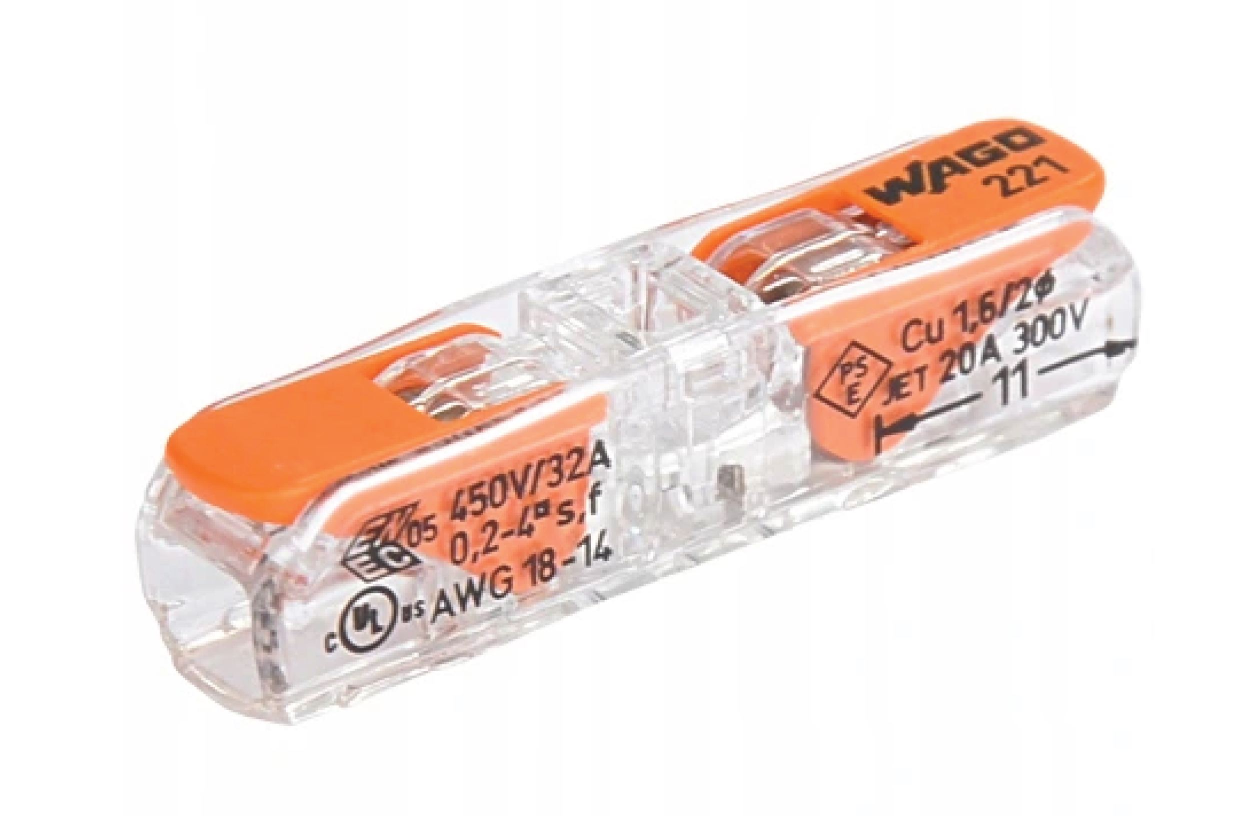 

Szybkozłączka 221-2411 Wago 2x4mm przelotowa 1szt.