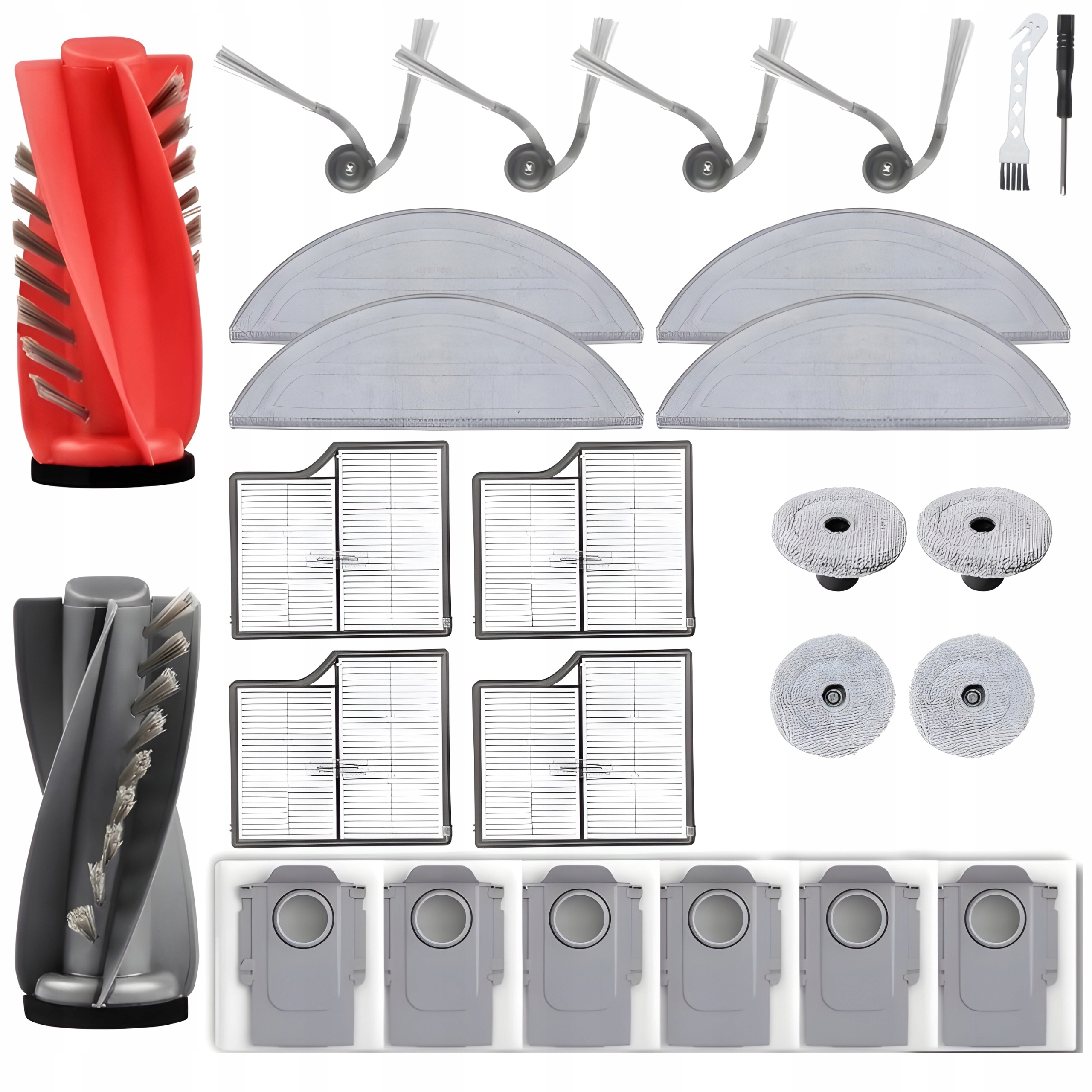 Duży zestaw akcesoriów do Roborock Saros 10 worki mopy filtry szczotki