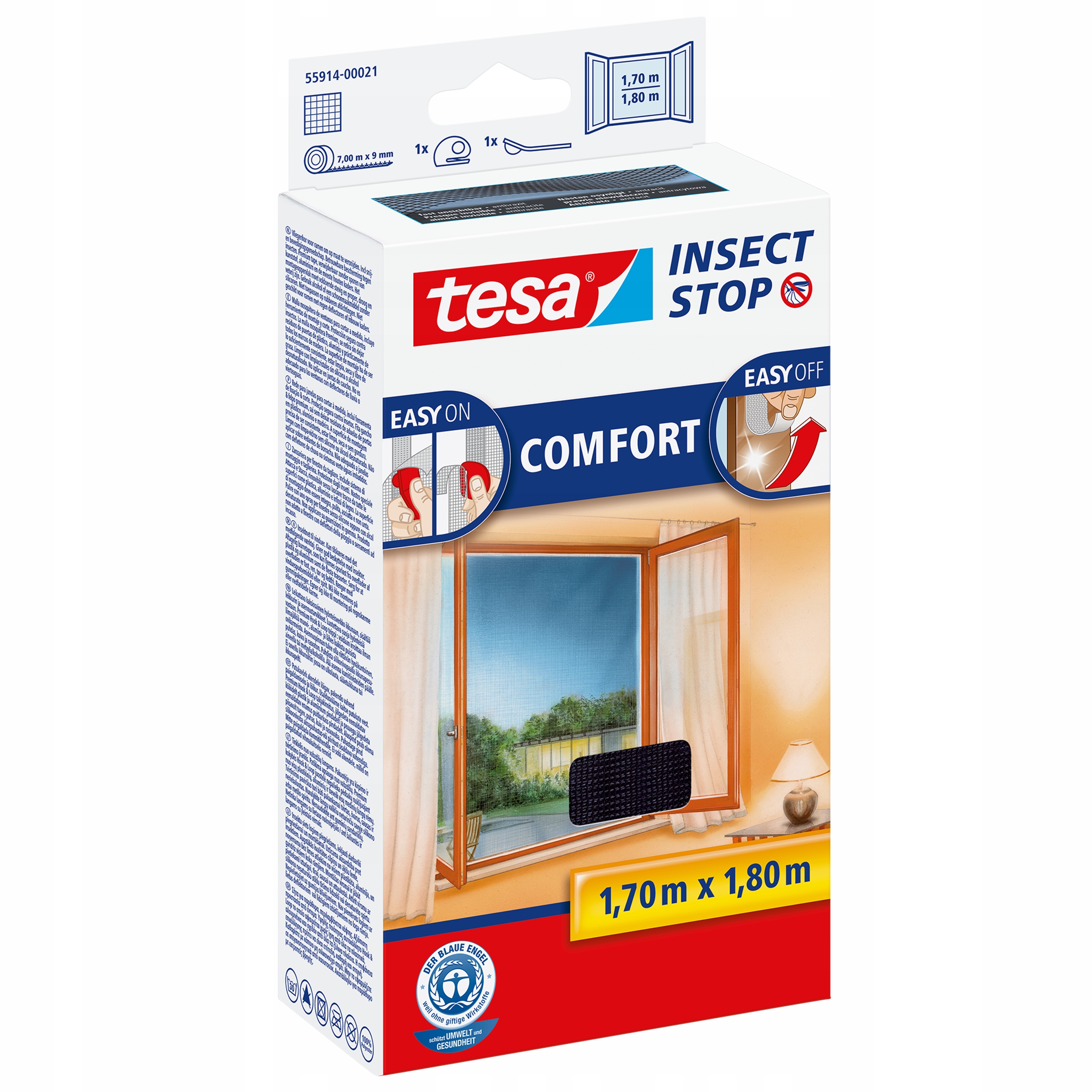 

Moskitiera na okno tesa Comfort 1,7 x 1,8m czarna