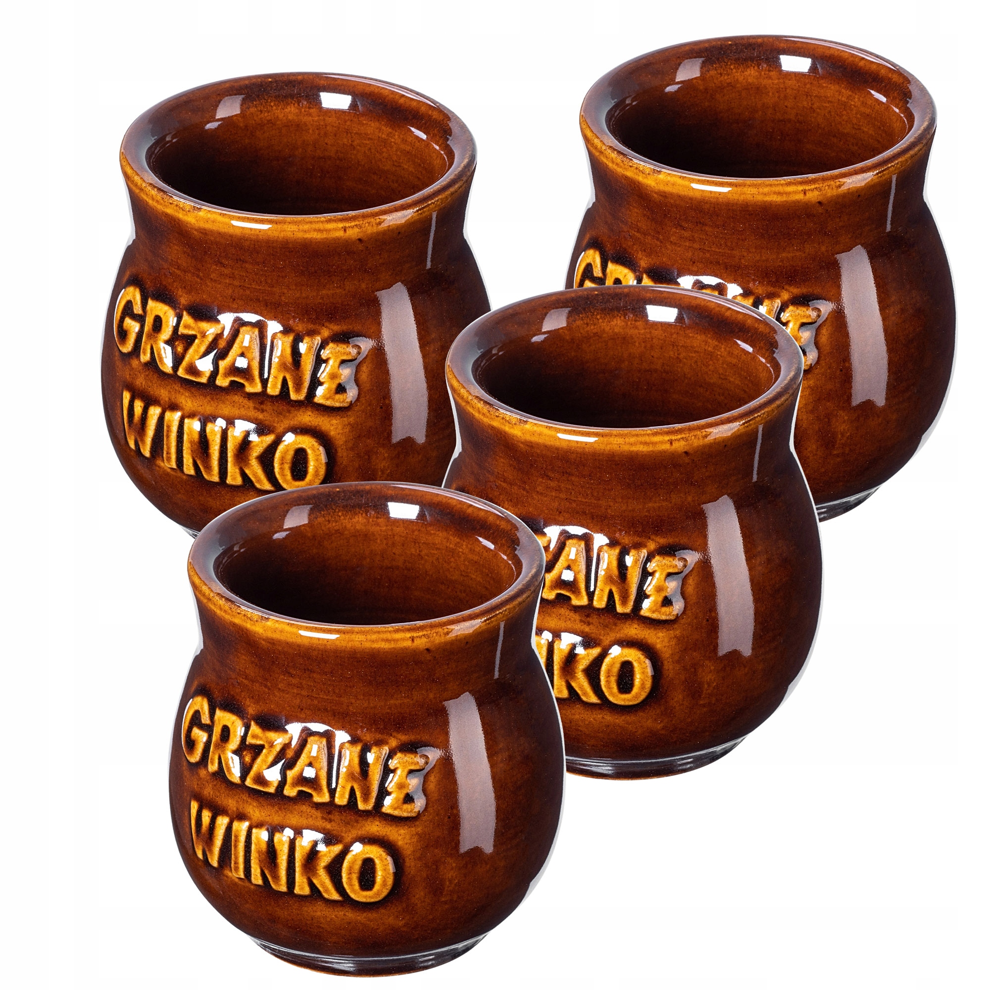 KUBKI DO GRZAŃCA GRZANEGO WINA ZESTAW KUBEK KAMIONKOWY 250ml 4szt