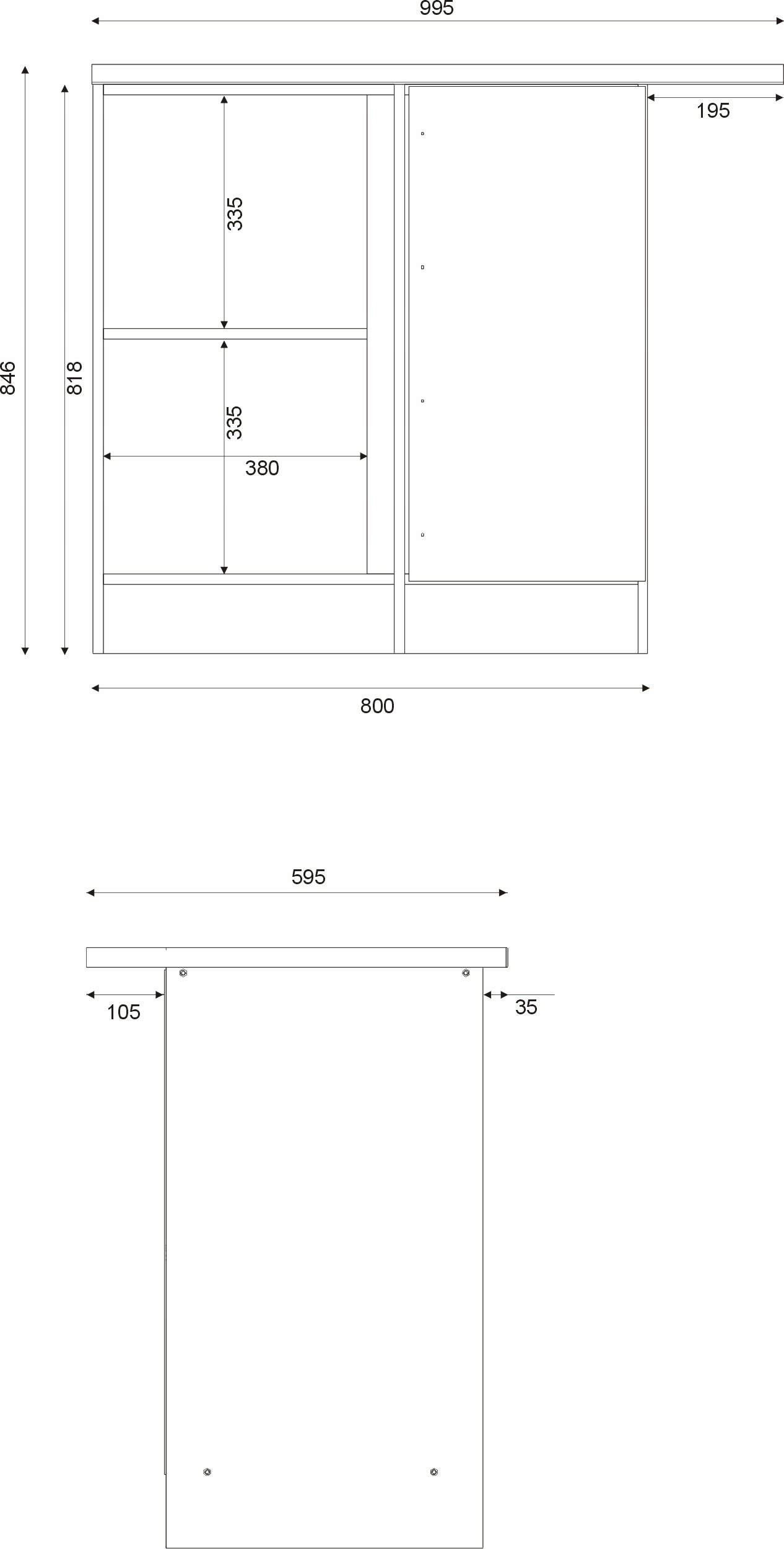 Szafka ELIZA EZ18, dąb wenge/rijeka jasna, LIVEO, GRATISY, 24H Marka Liveo Meble