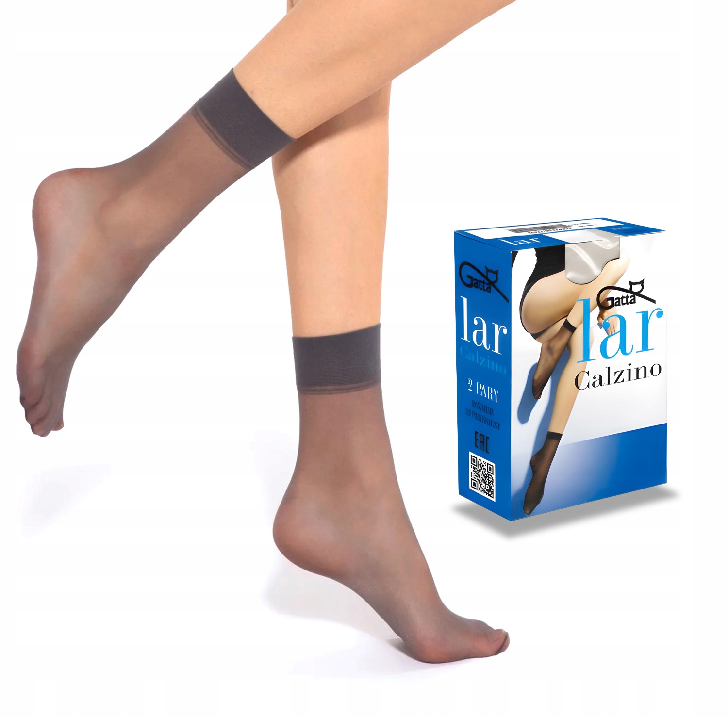 

Skarpetki Lycra 2 Pary Gatta Lar 15DEN grafit