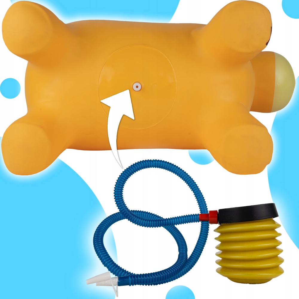Gummi-Sprungpferd-Giraffe mit Pumpe im Lieferumfang enthalten. Zustand: Originalverpackung